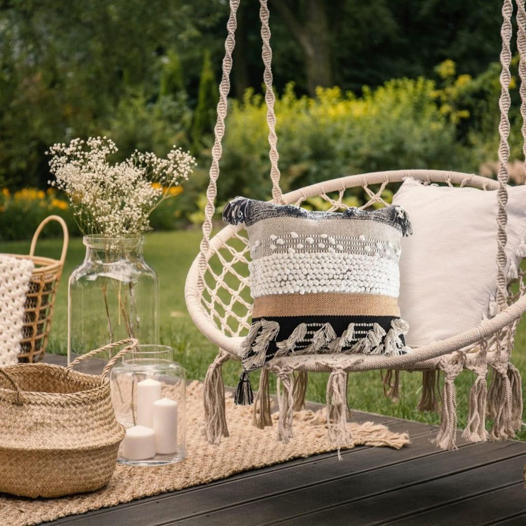Boho Textured Neutral Pillow Cover
