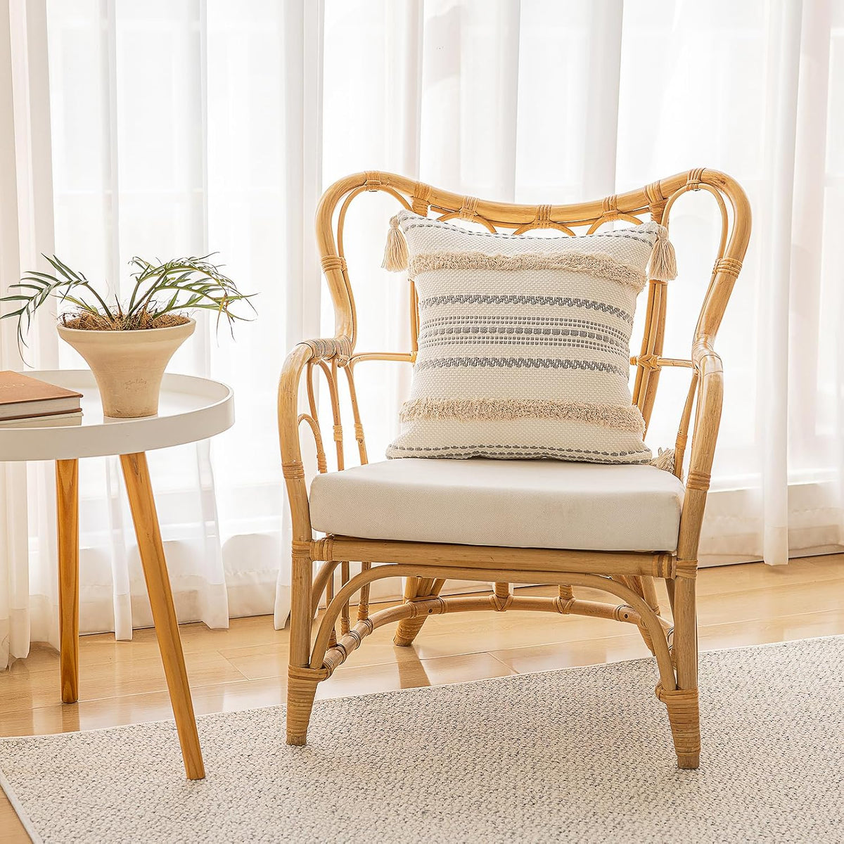 Khaki Boho Textured Pillow Covers