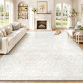 Boho Neutral Geometric Area Rug