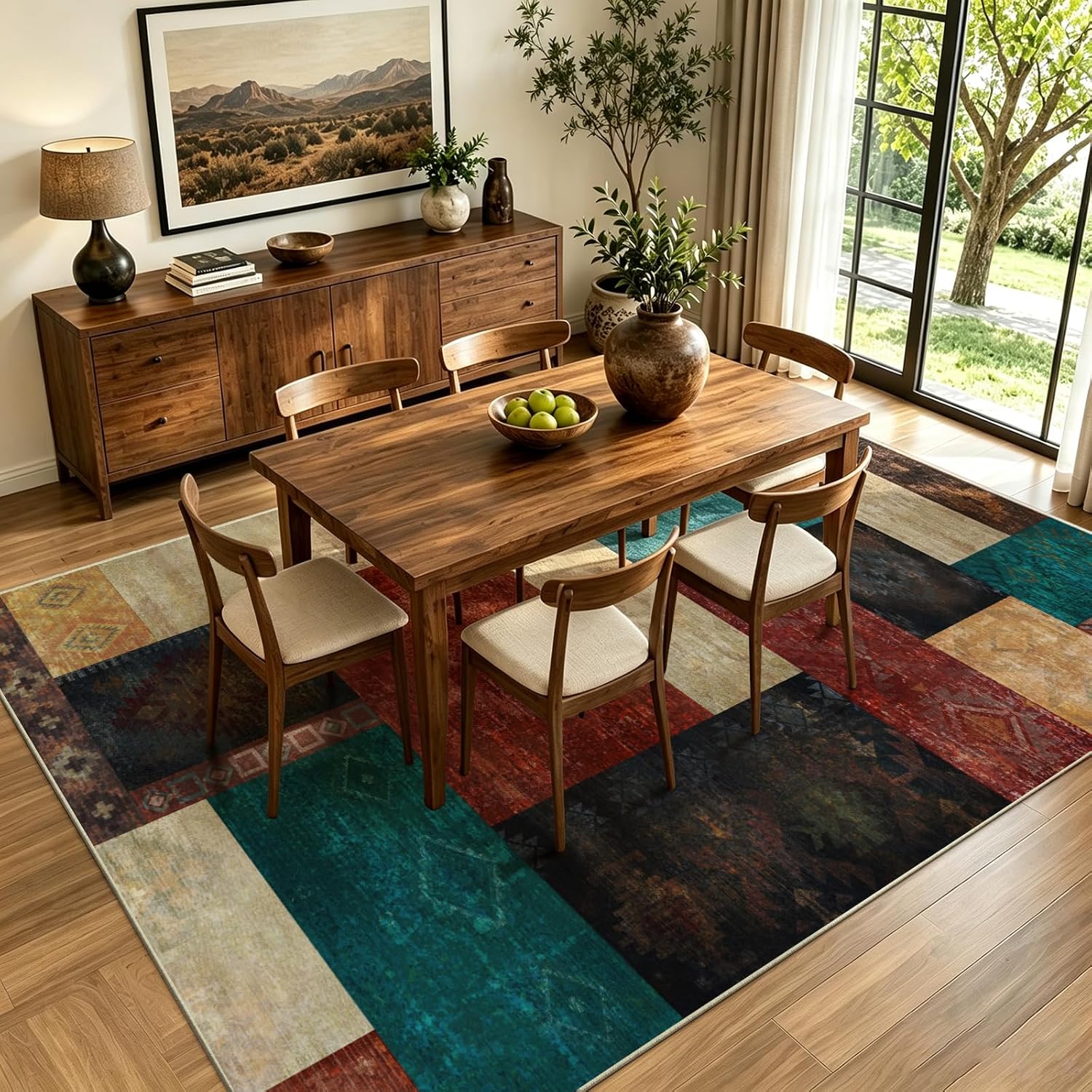 Washable Non‑Slip Vintage Area Rug