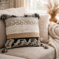 Boho Textured Neutral Pillow Cover