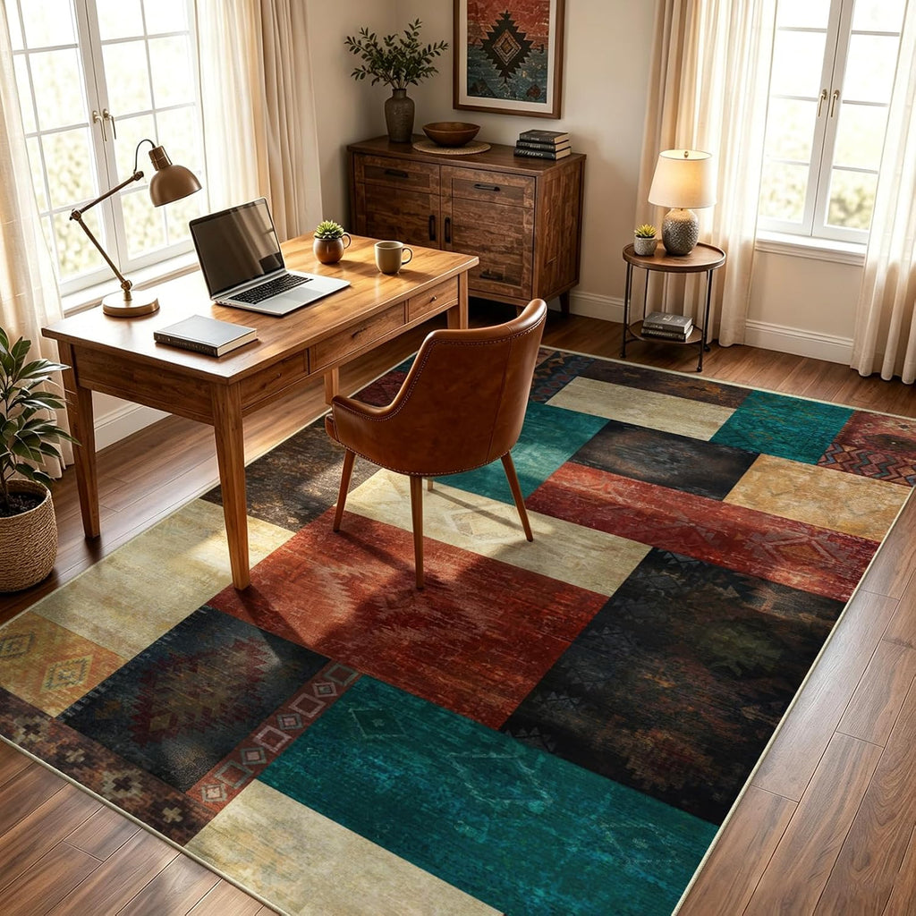 Washable Non‑Slip Vintage Area Rug