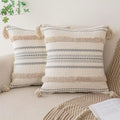 Khaki Boho Textured Pillow Covers
