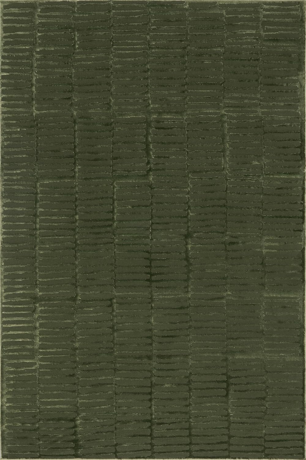 Washable Green Geometric Area Rug