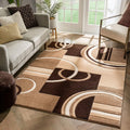Modern Neutral Geometric Area Rug