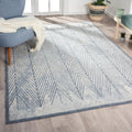 Blue Geometric Large Area Rug