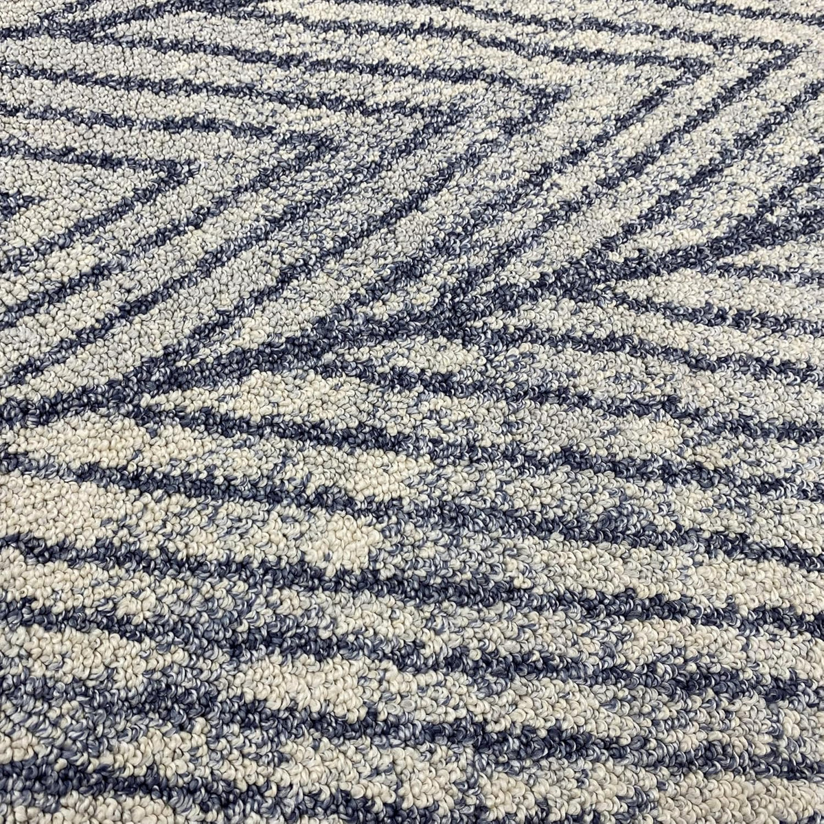Blue Geometric Large Area Rug