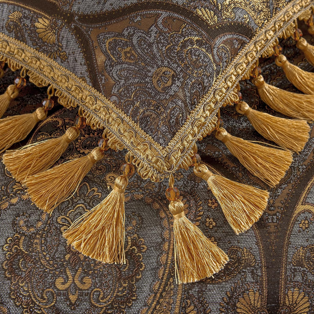 Gold Jacquard Decorative Pillow Cover