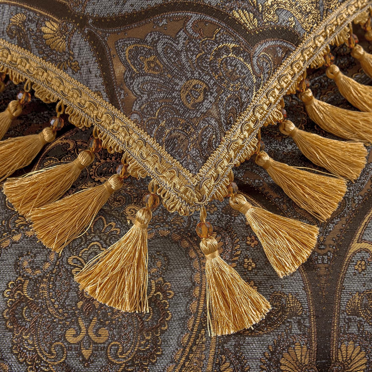 Gold Jacquard Decorative Pillow Cover